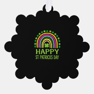 Adorno De Papel Feliz Día de San Patricio, Chicas arcoiris niños T