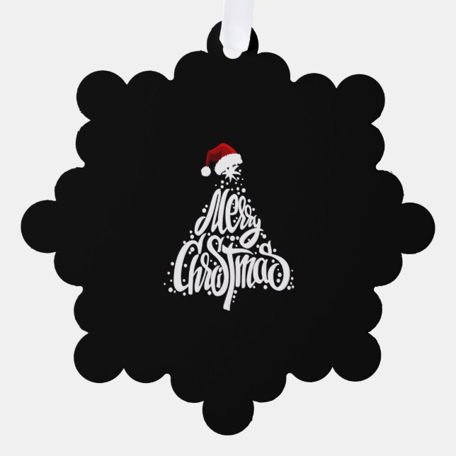 Adorno De Papel Feliz Navidad (Anverso)