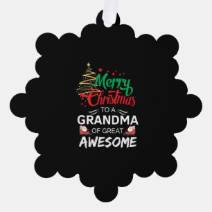 Adorno De Papel Feliz Navidad a una abuela maravillosa