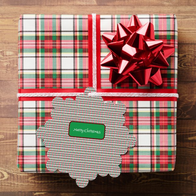 Adorno De Papel Feliz Navidad Elegante y Personalizar moderno (Insitu (Regalo))