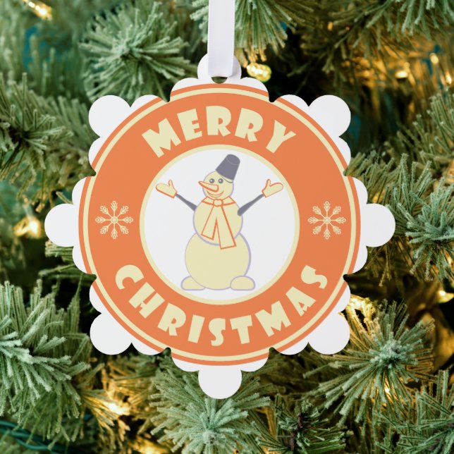 Adorno De Papel Feliz Navidad feliz estilo de café famoso de nieve (Insitu (árbol))