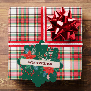 Adorno De Papel Feliz Navidad Floral
