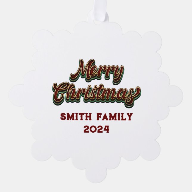 Adorno De Papel Feliz Navidad - Matanza familiar (Anverso)