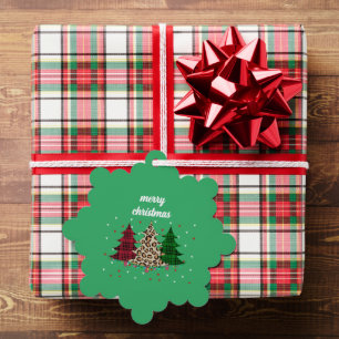 Adorno De Papel Feliz Navidad Moderna y Elegante