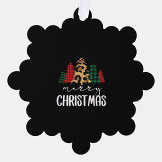 Adorno De Papel Feliz Navidad navideño Svg Leopard Tree