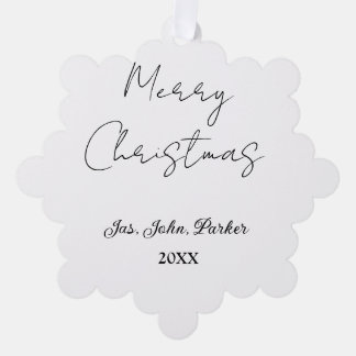 ADORNO DE PAPEL FELIZ NAVIDAD NOMBRE AÑO 20XX SIMPLE MÍNIMO 