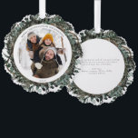 Adorno De Papel Feliz Navidad Polvoriento Invierno Verde Foto De W<br><div class="desc">Presentamos la tarjeta Wreath Ornament de Fotos de Verdor de Feliz Navidad, la manera perfecta de cantar en la temporada navideña con estilo y elegancia festiva. Esta carta encantadora capta la esencia de la maravillosa tierra de invierno, con su delicado eucalipto de invierno y su verde vegetación botánica, adornada con...</div>