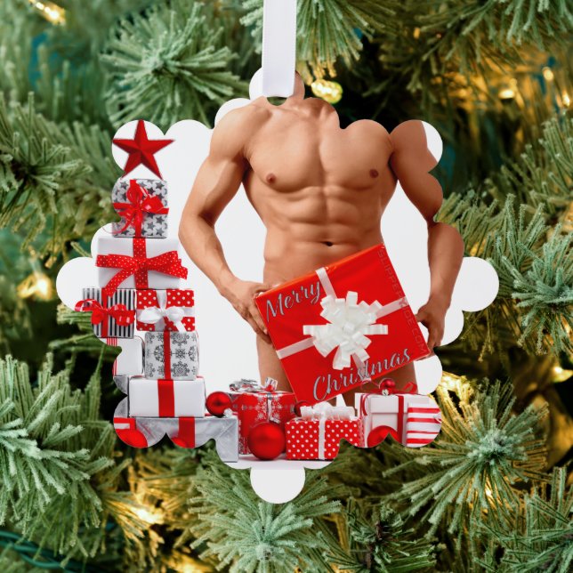 Adorno De Papel Feliz Navidad SlipperyJoe regalo de plata blanca r (Insitu (árbol))