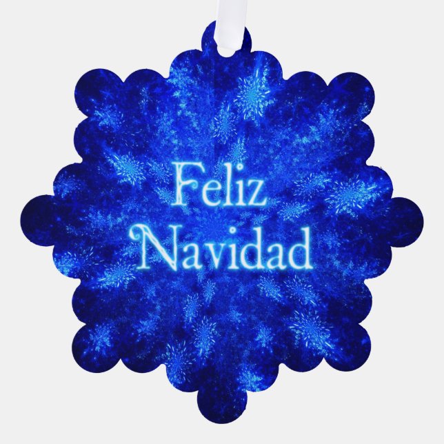 Adorno De Papel Feliz Navidad - Snowburst (Anverso)