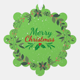Adorno De Papel Feliz Navidad Wreath