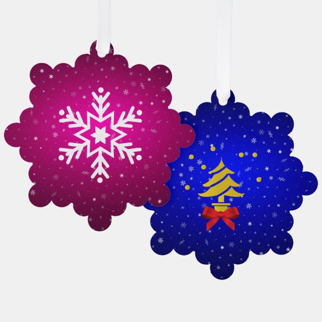 Adorno De Papel ¡Feliz Navidad y feliz año nuevo! (Anverso/Reverso)