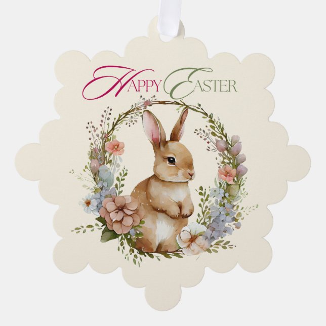 Adorno De Papel Feliz Pascua (Anverso)