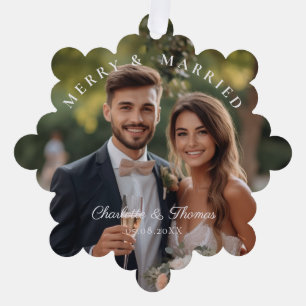 Adorno De Papel ¡Feliz y casado! Elegante, Simpel, Foto