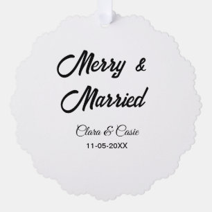 Adorno De Papel Feliz y matrimonio añaden pareja Nombre fecha de f