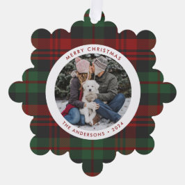 Adorno De Papel Festividad fotográfica única de color rojo y verde