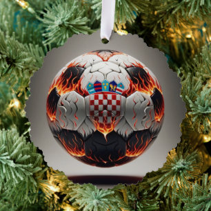 Adorno De Papel Fiery Ball de fútbol croata