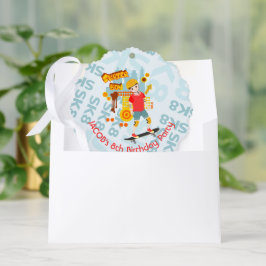 Adorno De Papel Fiesta de cumpleaños de Skate Park Fun Boy