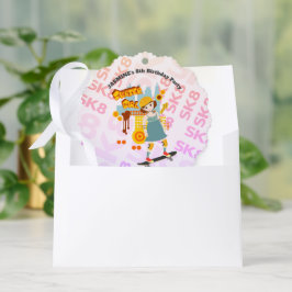 Adorno De Papel Fiesta de cumpleaños del Chica de Skater Park