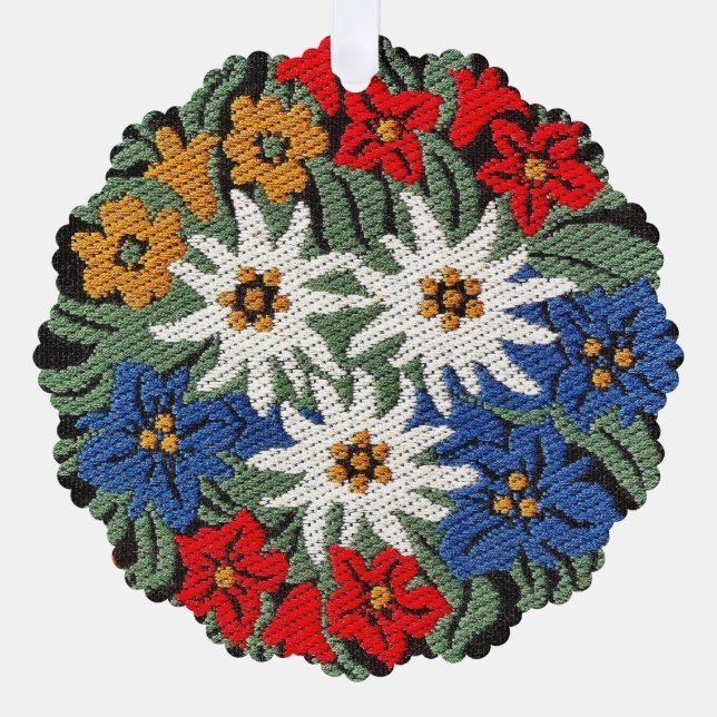 Adorno De Papel Flor alpina suiza Edelweiss (Anverso)