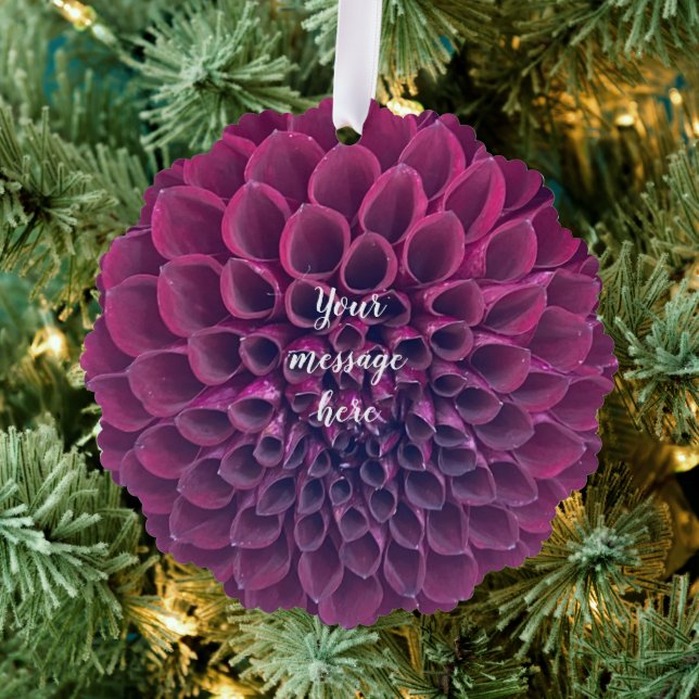 Adorno De Papel Flor morada de Dahlia Keepsake Picture (Insitu (árbol))