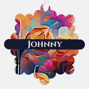 Adorno De Papel Flores azules rojas Naranja de arte Abstracto flor