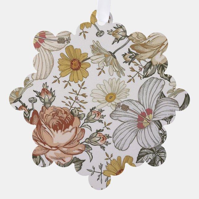 Adorno De Papel Flores hermosas (Anverso)