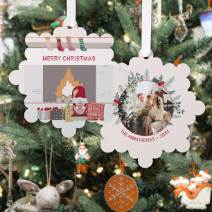Adorno De Papel Foguear Cozy Nordic Gnome Navidad Foto