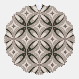 Adorno De Papel Formas circulares retro beige y marrón