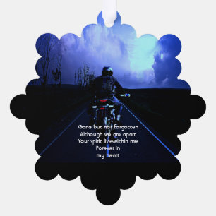 Adorno De Papel Foto conmemorativa Oración motociclista