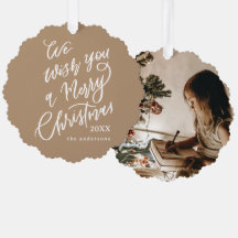 Foto de Lettering de Feliz Navidad Marrón