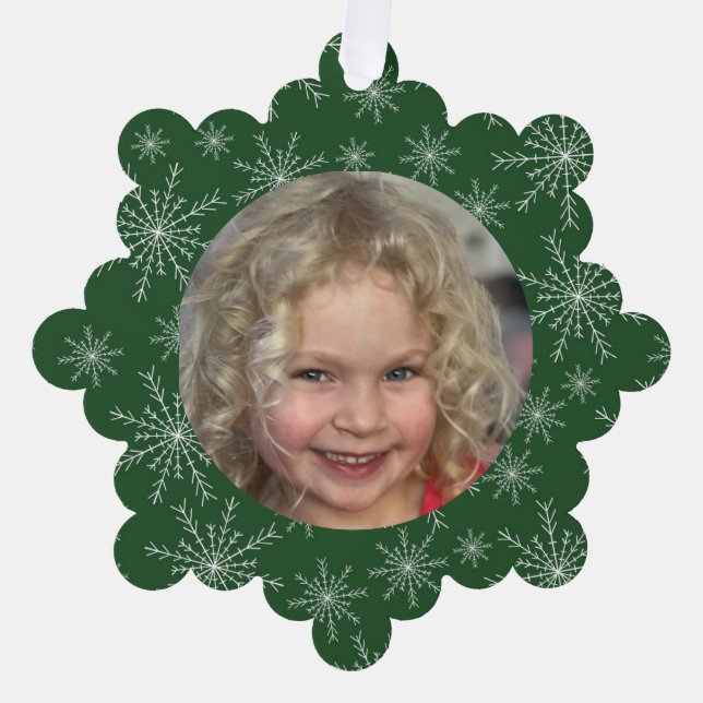 Adorno De Papel Foto de Snowflake (Anverso)