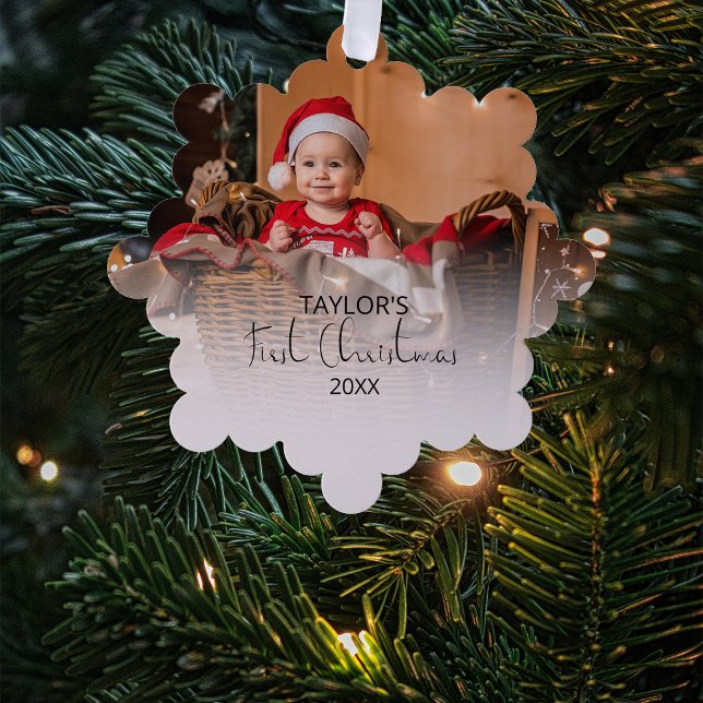 Adorno De Papel Foto moderna Mi primera Navidad (Subido por el creador)
