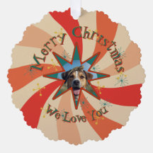 Foto Retro Feliz Navidad Te Amamos Familia y Masco