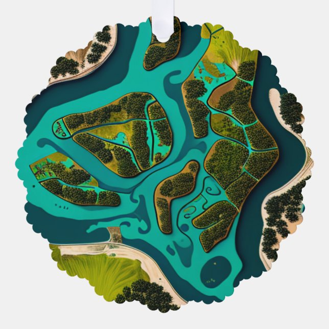 Adorno De Papel Futuristic Marshlands (Anverso)