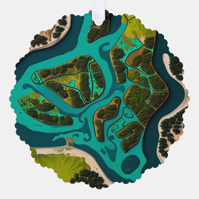 Adorno De Papel Futuristic Marshlands (Anverso)