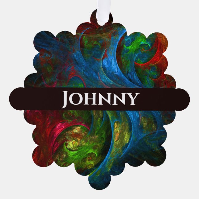 Adorno De Papel Génesis Arte abstracto azul (Anverso)