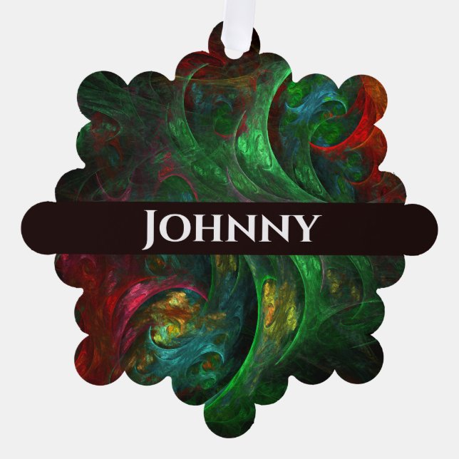 Adorno De Papel Génesis Arte abstracto verde (Anverso)