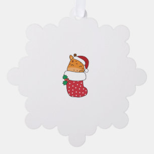 Adorno De Papel Girafas Cuestas En Navidades Se Muestran Para Navi