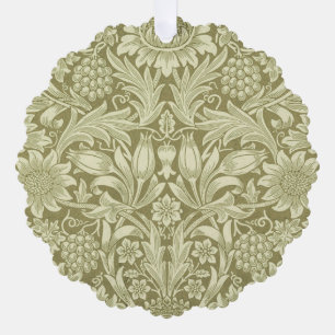 Adorno De Papel Girasol de William Morris Vintage Damasco de Oliva