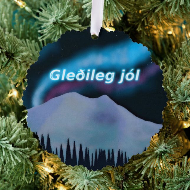 Adorno De Papel Gleðileg Jól - Blue Aurora (Insitu (árbol))