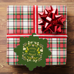 Adorno De Papel GOLDEN MERRY Y BRIGHT personalizado