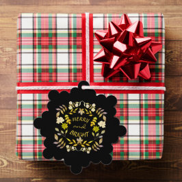 Adorno De Papel GOLDEN MERRY Y BRIGHT personalizado