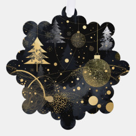 Adorno De Papel Golden Noir Christmas