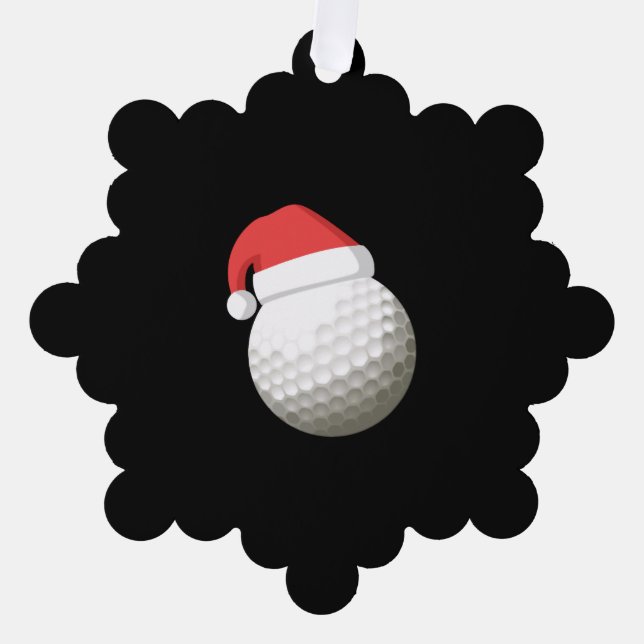 Adorno De Papel Golf de Navidades de Santa Hat (Anverso)