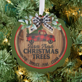 Adorno De Papel Granja Árboles de Navidad frescos