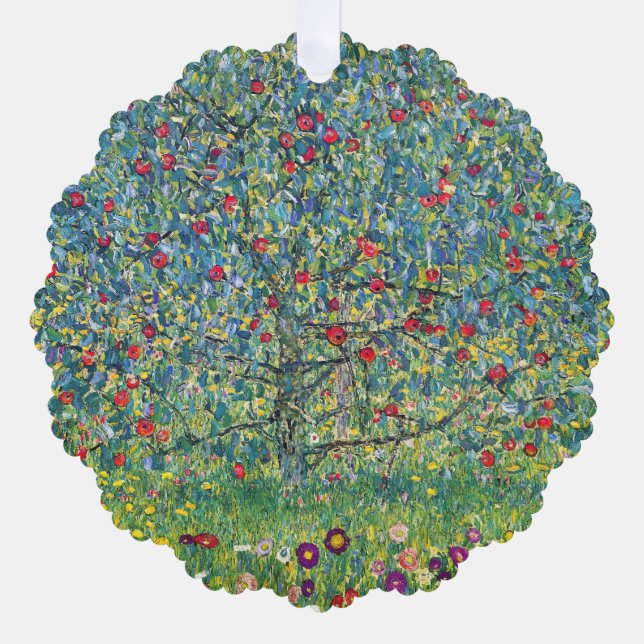 Adorno De Papel Gustav Klimt - Árbol de manzanas (Anverso)