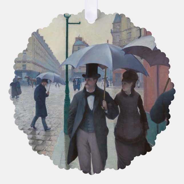 Adorno De Papel Gustave Caillebotte - Paris Street; Rainy Day (Anverso)