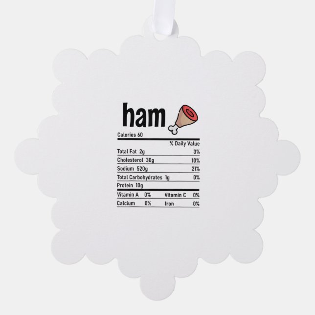 Adorno De Papel Ham Nutrition Hacts Matanza de Acción de Gracias F (Anverso)