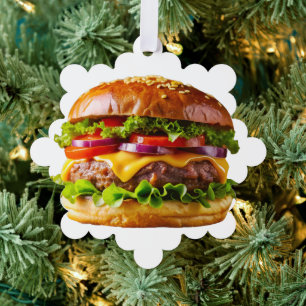 Adorno De Papel Hamburguesa con queso apetitosa de SlipperyJoe cru