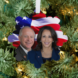 Adorno De Papel Harris Waltz Photo 2024 - Kamala Harris Tim Waltz